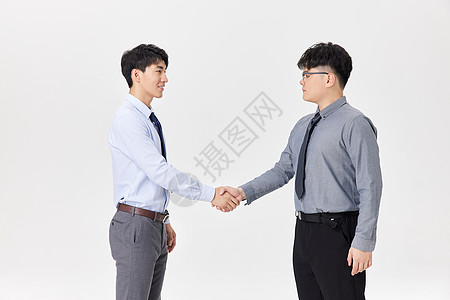 商务男性合作握手背景图片