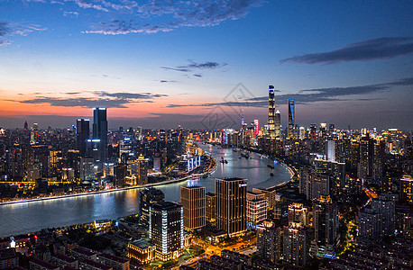 上海陆家嘴城市夜景建筑图片