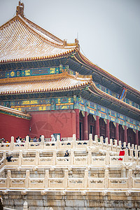 冬天雪后的北京故宫图片