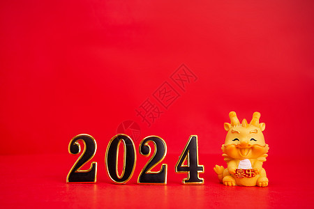 2024年新年卡通龙宝宝摆件高清图片