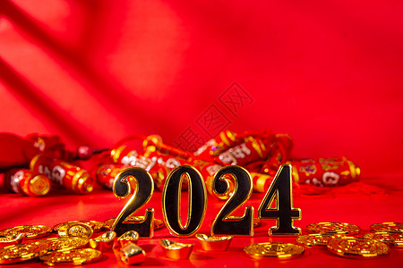 卡通婴儿2024年新年卡通龙宝宝摆件背景