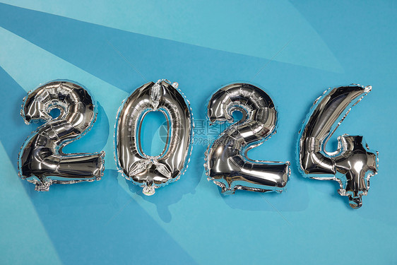 新年气球2024背景图片