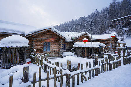 5A风景区东北雪乡旅游区高清图片