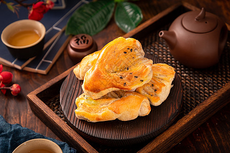 干锅鸭中式糕点小吃鸭尾酥背景