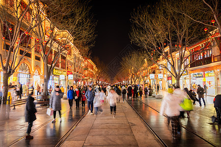 北京前门大街新年氛围图片