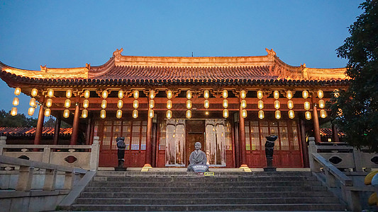 苏州盘门景区古典建筑夜景图片