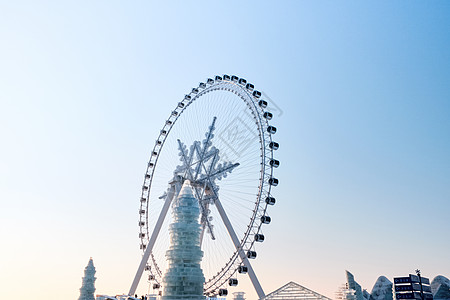 哈尔滨第二十五届冰雪大世界景点内景观背景图片