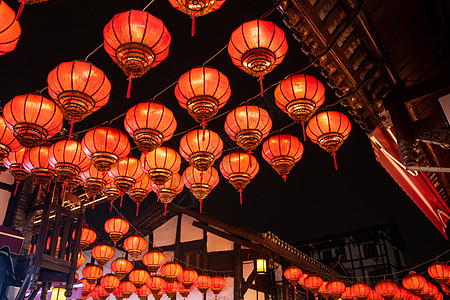 春节新年庙会灯会花灯背景