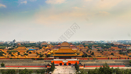 故宫建筑北京故宫博物院全景背景