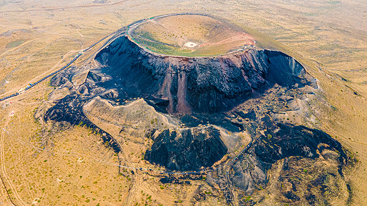 乌兰哈达火山群内蒙古乌兰哈达火山航拍背景