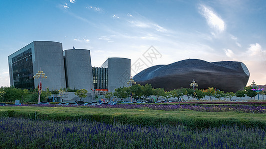 杭州大剧院鄂尔多斯大剧院图书馆建筑外景背景