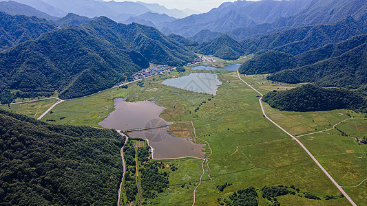 大九湖航拍图片