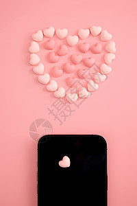 情人节粉色心形巧克力手机壳图片