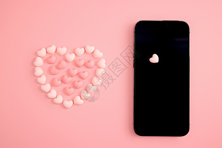 情人节粉色心形巧克力手机壳图片