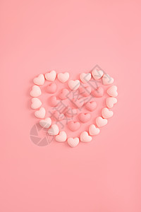 爱情双心520粉色心形巧克力背景背景