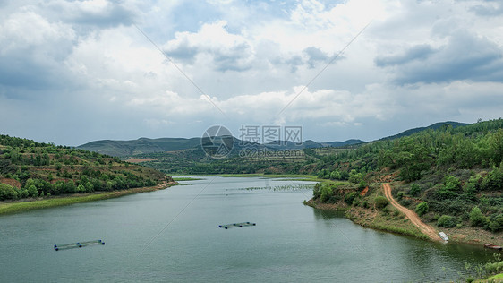 内蒙古水库夏季景观图片