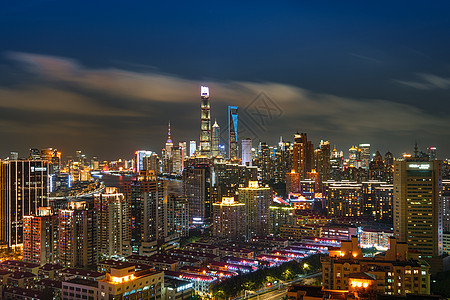 上海陆家嘴城市夜景建筑图片
