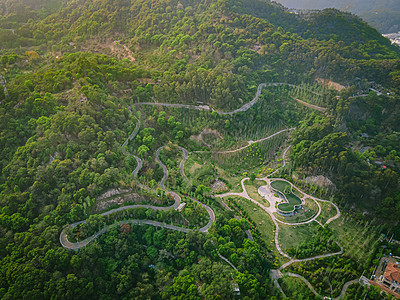 夏季重庆巫山森林盘山公路图片