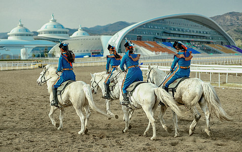 内蒙古蒙古马术演艺图片