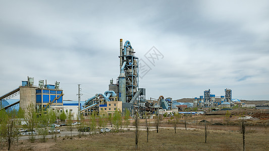 水泥生产工业厂房外景图片