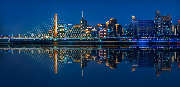 杭州西兴大桥夜景图片