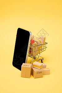 手机线上购物消费图片
