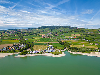 瑞士自然风光萨嫩湖图片