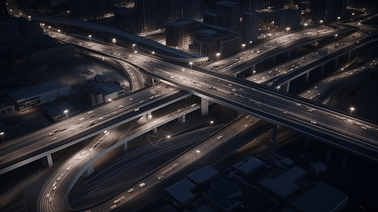 城市高速公路立交桥背景图片