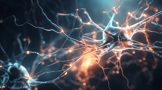 3D渲染细胞神经元高清图片