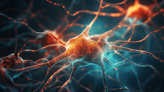 细胞神经元医疗插画图片