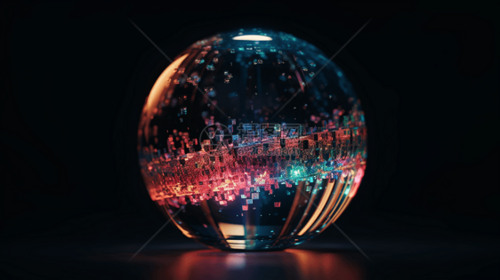 3D抽象科技球体图片