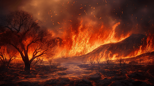 自然灾害之山火图片