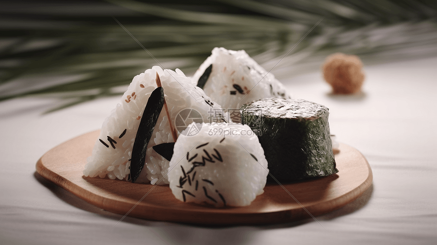 日式海苔饭团图片