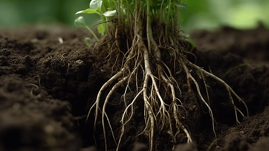 植物的根部清晰特写图片