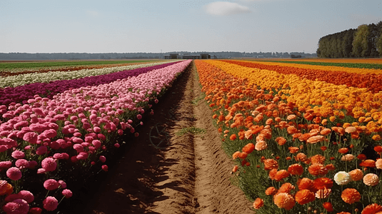 种植花朵的花圃图片