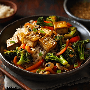 中式美食豆腐炒菜图片