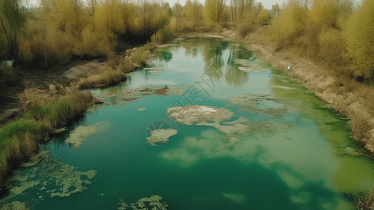 河流被污染图片