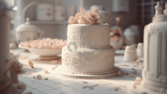 婚礼蛋糕3D模型图片