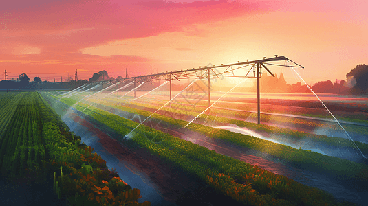 农作物灌溉场景图片