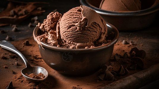 美味巧克力冰淇凌背景