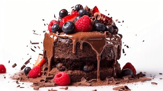 巧克力蛋糕:背景图片