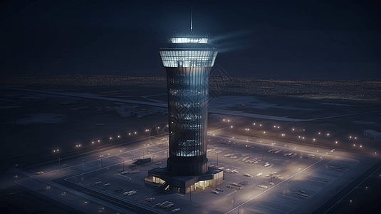 夜间机场建设图片