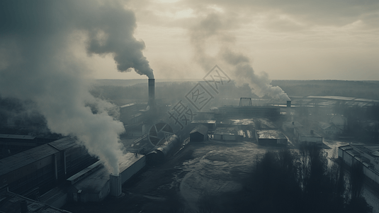 空气污染的工厂图片
