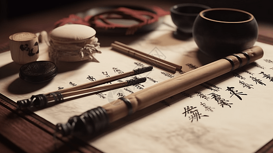艺术字中国书法笔墨背景