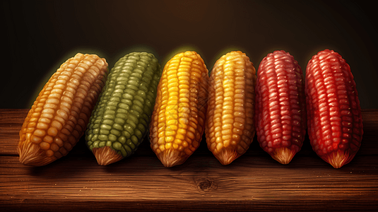 各种颜色的玉米图片