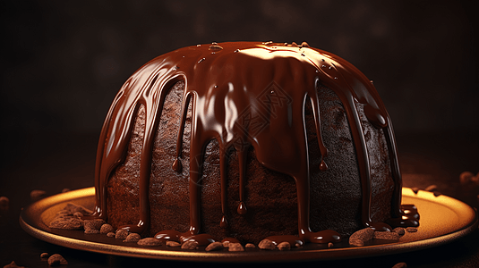 烘焙店里的巧克力蛋糕甜品图片