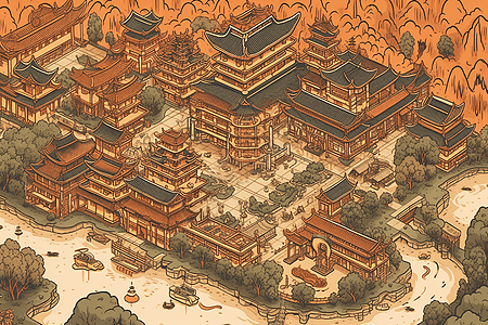 中国宫殿建筑群图片
