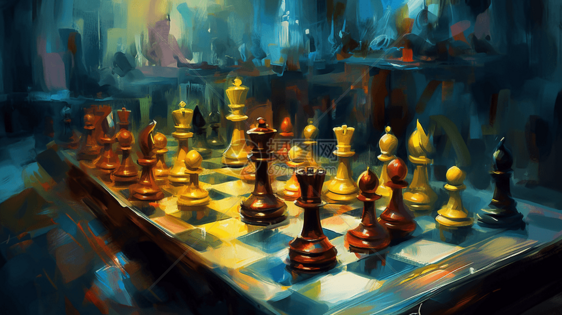 国际象棋锦标赛插画图片