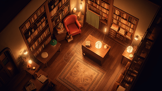 柔和书房环境图片