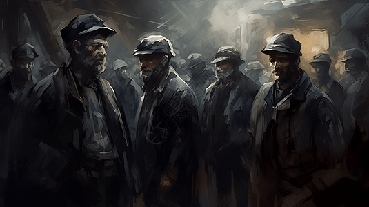 辛苦苍老的煤矿工人图片